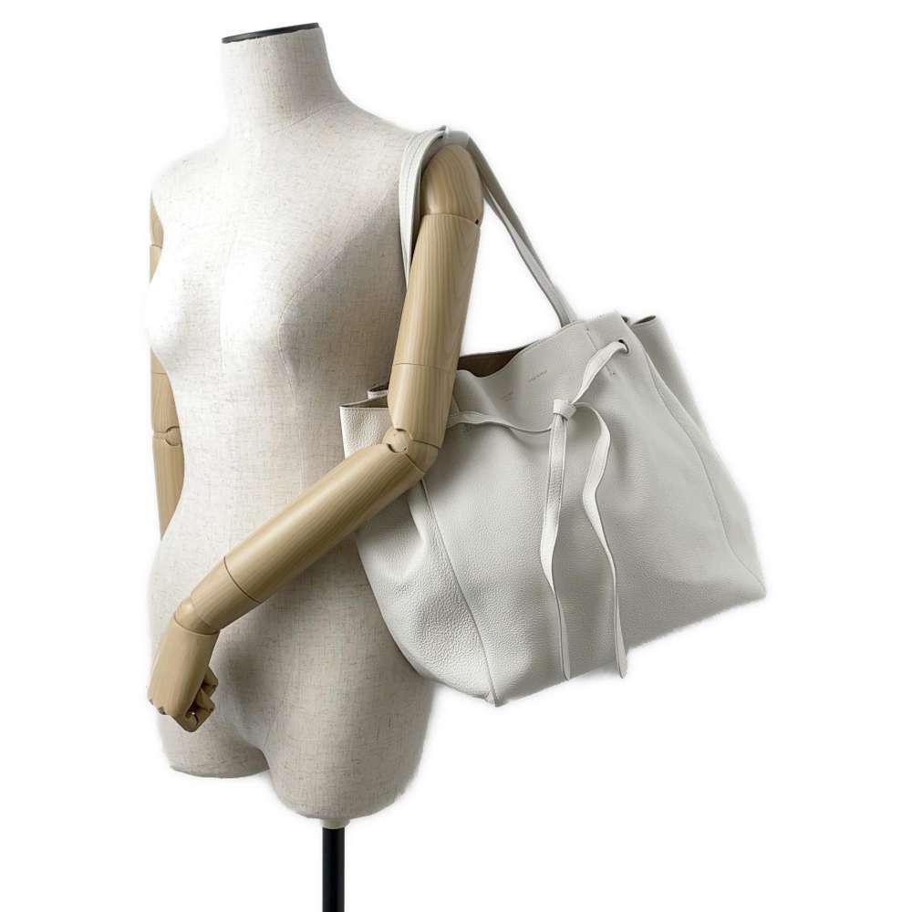 Celine Cabas Phantom Leather Tote Bag Shoulder White - Picture 5 of 12